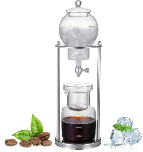 Cafetera fría – Diseño de torre de goteo para una extracción suave del sabor, perfecta para el hogar, cocina, oficina y uso al aire libre