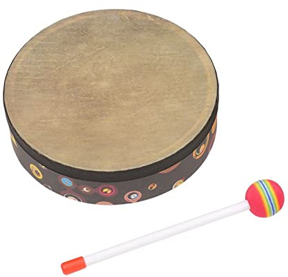 Tambour Main pour Enfants Tambour ducatif en Bois avec Cercle R glable et Diam tre 20 cm 8 pouces