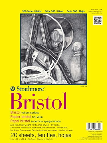 Strathmore Bristol Vellum Paper Pad 9X12-20 Sheets