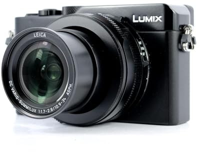 Panasonic Lumix LX100 II | Expert Compact Camera (Type 4/3 17MP Sensor, Leica 3x Zoom, F1.7-2.8 Aperture, Large Viewfinder, Touch Screen, 4K Video, Stabilization) Black – French Version