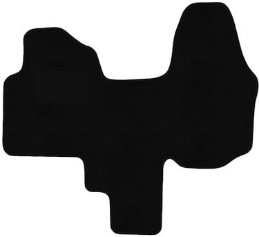 Fußmatten passend für Renault Trafic III Typ EG, FG, JG 2-Sitzer (Baujahr 2014-2024), Deluxe schwarz | 1-TLG | Umrandung dunkelblau