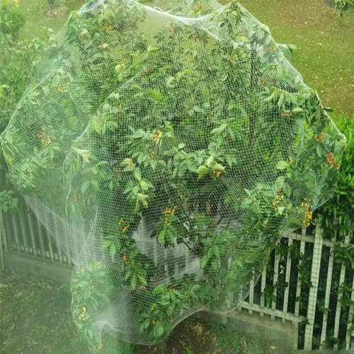 Vogelschutznetz Kommerzielles Nylon-Gartenpflanzengitter für Nutzpflanzen, Weißes Vogelschutznetz, 10/15/20/25/30 M Obstbarriere Zum Schutz Von Kirschtomaten(15x30m/49x98ft)