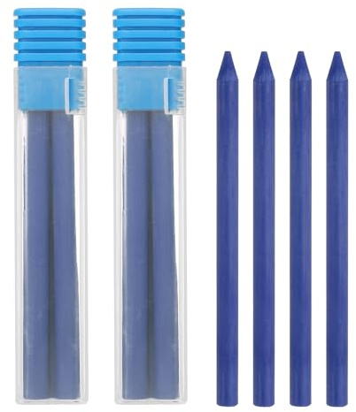 PATIKIL 12 Stück 5,6 mm 2B Tischlerbleistiftminen, solide trockene Bleistiftminen, bruchfeste Minen für mechanische Tischlerbleistifte, Baubleistifte, Kunst, Zeichnen, Blau