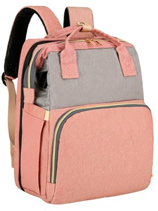 Generisch Wickelrucksack - Windeltasche Rucksack Mit Staufach,Großes Fassungsvermögen, Leichtes Reisezubehör Für Auto, Outdoor & Flugzeug