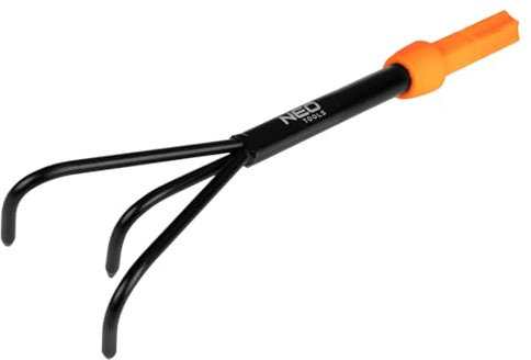 NEO TOOLS Click System - Piccoli artigli da giardino – acciaio, fissaggio in PP, 310 x 70 mm, per rimuovere le erbacce, semina, concimazione, cespuglio da giardino compatto
