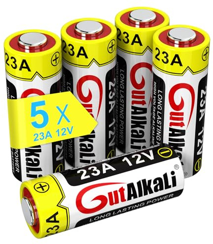 5 Pack A23 23A GP23AE MN21 23GA 12V Alkaline Battery High Capacity 55mAh for Remote controls, alarm, keyless entry, electronics