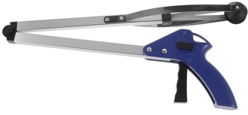 VILLCASE Pince à Déchets Pliante Longue 1Pc Bleu Outil de Ramassage des Ordures Ergonomique pour Nettoyage Intérieur et Extérieur Accessoire Pratique pour Collecte sans Effort