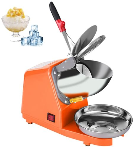 Elektrisk iskross rakapparat, rostfritt stål snökontillverkare för frysta godsaker, cocktails, smoothies, dubbla blad
