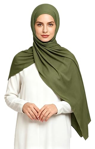 Lina & Lily Maxi Hijab Jersey Premium, Kopftuch Schal Turban für Muslimische Frauen