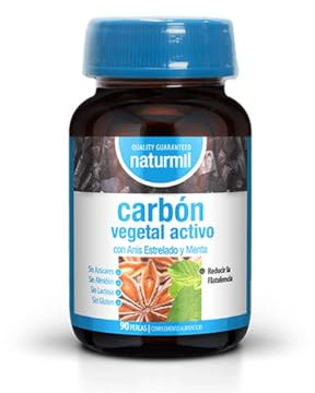 dietmed Naturmil | Carbón Vegetal Activo - 90 Perlas | Con Anís Estrellado y Menta