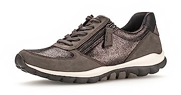 Gabor Chaussures basses pour femmes, baskets à lacets, semelle interchangeable, chaussures de course, chaussures de sport, semelle en caoutchouc, Vulcano, 42 EU / 8 UK