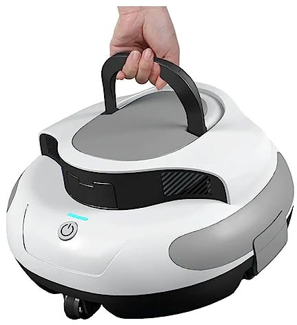 VVLXRIC Robot Piscine sans Fil Fond Et Parois, Forte Puissance D'Aspiration Robot sans Fil Piscine éVitement d'obstacles 3D PréCis Aspirateur Bassin, Fil Parfait pour Piscines Jusqu'à 90 M²