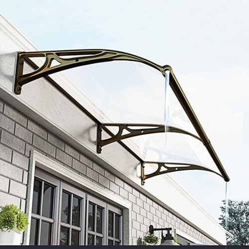 WHYATT Marquise de Porte Exterieur, Marquise Aluminium, Auvents pour Patio, Portes D'entrée/Fenêtres, Auvent en Surplomb pour Volet Solaire, UV, Pluie (Size : D)