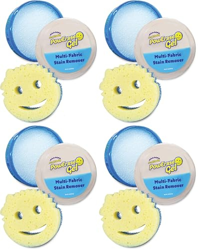 Scrub Daddy Powerase Gel Fabric Stain Remover - Multipurpose Upholstery Cleaner for Fabric & Leather Sofa, Furniture & Carpet Stain Remover for Old Stains, Mattress Cleaning, Incl. Scrub Mommy Sponge