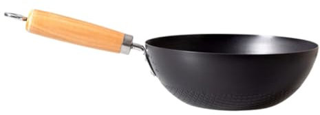 PRETYZOOM Sartén Sin Revestimiento Mini Para Uso Doméstico Sartén Wok De Hierro Tradicional Para Cocinar Estufas De Gas y Saltear