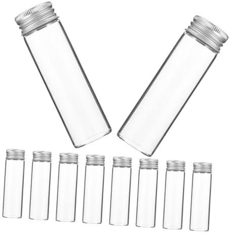 MAGICLULU 10pièces Lot de Mini Pots Verre Transparent avec Couvercle à Vis pour Échantillons De Parfum Et Liquide