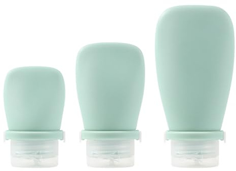 Genérico 30 ml mini silikon dispenser flaskor set 60 och 90 för schampo, lotion och duschgel påfyllningsbara behållare resa väsentligheter