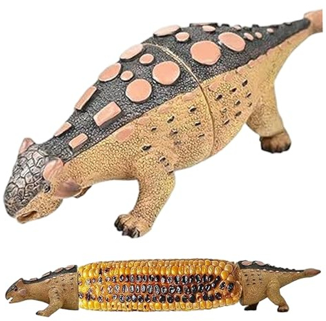 Dinosaurie majskolvhållare, tecknad majs på kolvhållare, återanvändbar och lätt att rengöra grillspett med rostfria stålspetsar för grillning, fester, familjemåltider kök.