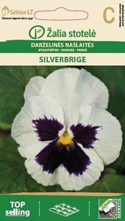 Seklos LT | STIEFMÜTTERCHE SILVERBRIGE | Als zweijährige Pflanze kultiviert | Blumensamen | Sie eignen sich im Beet, auf dem Balkon, für Grab | Pflanzensamen | 1 Pack