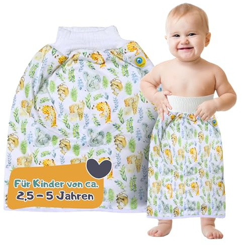 Lumina Windelrock - das Original, für Babys & Kinder ab 2,5 bis 6 Jahren | Stilvoller Auslaufschutz, Trainingshose & Überhose in der Nacht – Saugfähig & atmungsaktiv, waschbar, Größe 2, Motherlove