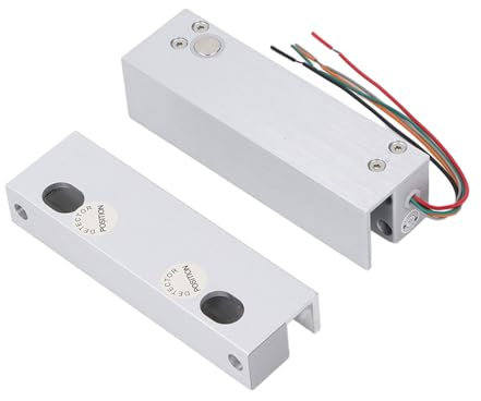 Serrure à Pêne électrique pour Porte en Verre DC 12 V, Contrôle D'accès de Porte sans Cadre en Alliage D'aluminium, Serrure Motorisée avec Signal de Retour, pour Portes en Verre