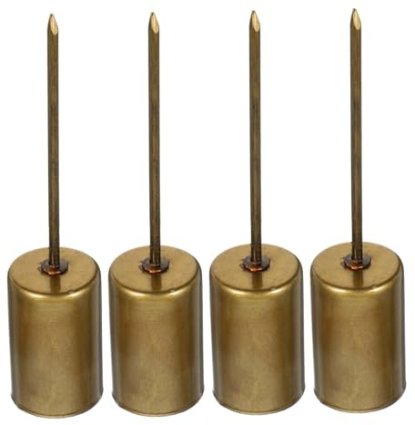 Gatuida 4pcs Candle Cup Holders with Spike Antique Bronze Festival Candle Holder for Christmas Tree Decor and Party Favors Lightweight Table Decoration
