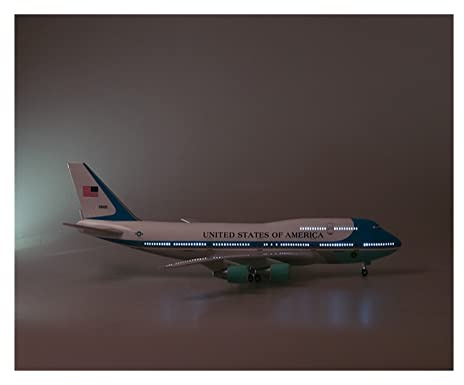 Passend Für Boeing 747 Air Force One Aviation Model Mit Lichtern Und Rädern 1 150 Flugzeug Aus Druckgusslegierung Miniatur-Hobby-Spielset(B)