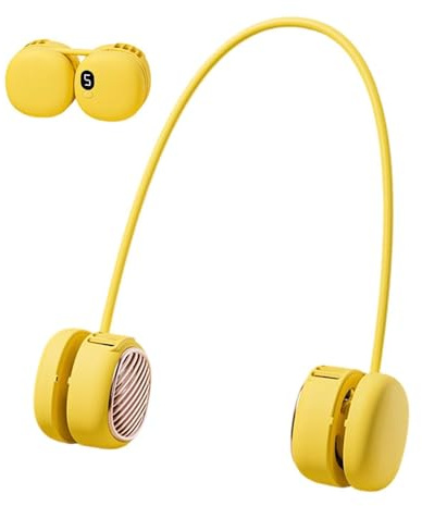 Genérico Ventilador De Cuello Transportable,5 Velocidades Silencioso Flexible Y Ponible | Ventilador De Cuello | para Viajes Verano Camping Crucero Exterior Coche Mujeres