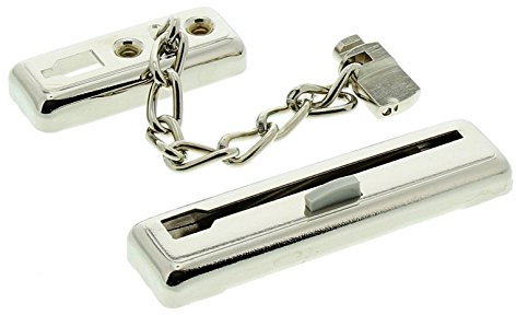 Burg-Wächter Sicherheits-Türkette mit Kindersicherung, 13 cm Länge, TK 64 SB, Vernickelt
