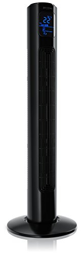 Brandson Turmventilator mit Fernbedienung und Oszilation - Oscillating Tower Fan - 96 cm - 40W - Ventilator mit 2 Geschwindigkeitsstufen Timer 3 Betriebsmodi 40 Grad oszillierend - schwarz