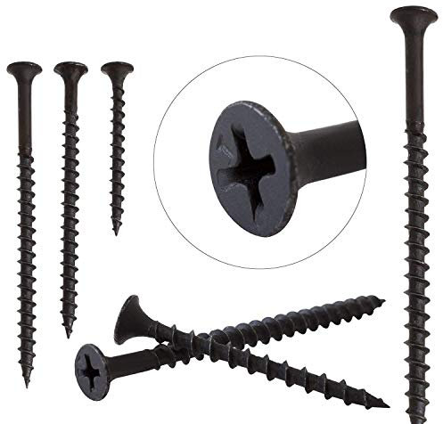 Merriway BH06767 (30 Pcs) Coarse Thread Bugle Headed Drywall Screws, Black Phosphate 50mm x 4.0mm (2 Inch x 8) - Pack of 30 Pieces