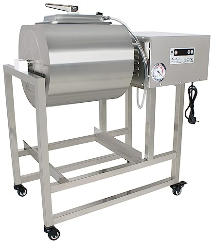 Beeketal 'FTB-45' Gastro Vakuum Tumbler auf Rollen mit ca. 42 Liter Volumen (Max. 25 kg Fleisch), Vakuum Marinator zum schonend mischen, marinieren, einsalzen und poltern von Fleisch unter Vakuum