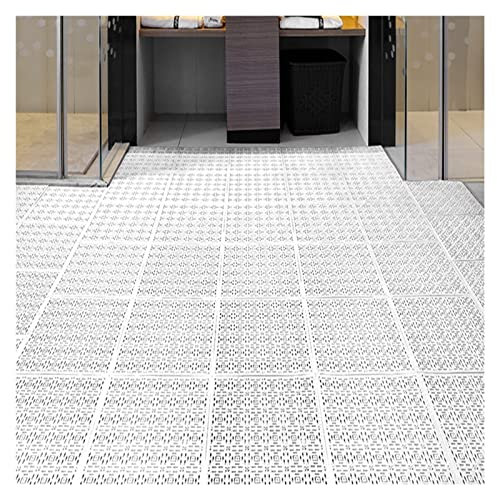 duschmatte rutschfest badematte rutschfest badematte Holz Drainage-Antirutschmatte, PVC-Spleiß-Bodenteppich, weicher, reißfester Schwimmbadbalkon-Nassbereichsteppich, 3 Farben (Farbe: Weiß,
