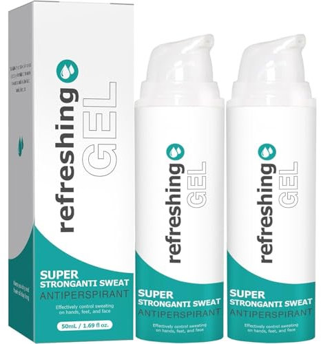 Antitranspirant Gel gegen starkes Schwitzen, gegen übermäßiges Schwitzen am Gesamten Körper, Schwitzen am Kopf, schwitzige Hände I Anti transpirant für Männer & Frauen mit Langzeitschutz 30ml (2PCS)