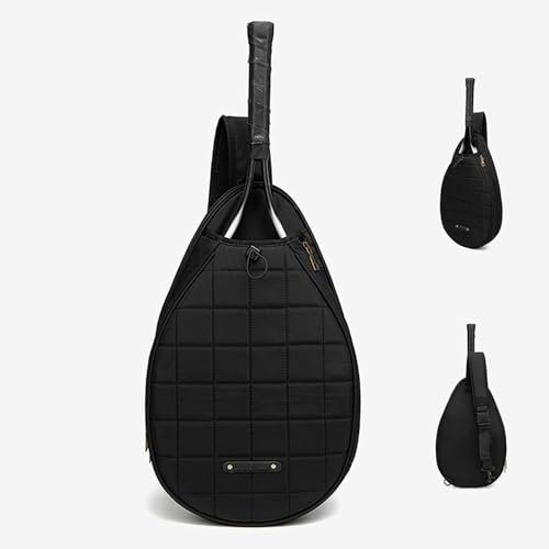 Tennistasche, Tennisschläger-Abdeckung, Wasserdichter, Langlebiger Tennis-Rucksack, Squash-Tasche Für Kinder, Squash-Schläger Und Outdoor-Sportzubehör Für Pickleball, Tennis, Badminton,D-schwarz
