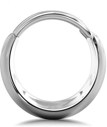 BodyBonita Argento Septum Piercing Gioielli 16G - Piercing Naso in Acciaio Inossidabile 316L per Uomo e Donna Anello al Setto 8 mm Crescent