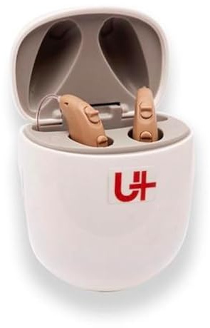UDI-NOVA PRO Amplificatori Uditivi Ricaricabili – Regolabili via APP con Test dell’Udito, Suono Cristallino, Design Discreto ed Ergonomico, Autonomia 30h, Con Custodia e Accessori