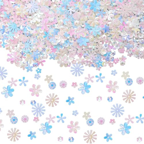 Ovanda 200 Stück Gänseblümchen Deko, Blumen Konfetti, Babyparty Tischdeko, Bunte Blümchen Confetti, Geburtstagsdeko Mädchen Geburtstag Party Hochzeit Confetti Tischdekoration, Babyparty Tischdeko