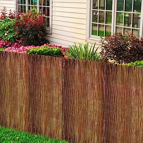 Weidenzaun 300x100 cm, Naturzaun aus Weide, Sichtschutzzaun für Garten und Terrasse, langlebige Zaunpaneele, ideal als Gartenbegrenzung und Dekoration