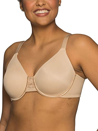 Vanity Fair Women's Plus Size Beauty Back Smoothing Minimizer Bra, Damask Neutral, 42D