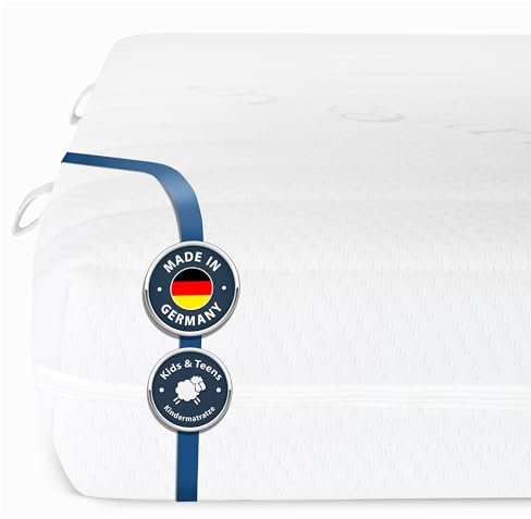 BMM Kindermatratze Razze 90x190cm Härtegrad H2/ Kaltschaummatratze Öko-Tex Zertifiziert/Jugendmatratze für alle Betten/Matratzen produziert in Deutschland