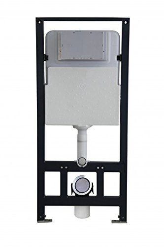 Bâti-support pour WC suspendu G3004A avec plaque de déclenchement - modèle sélectionnable, Plaque de déclenchement:Modèle verre blanc