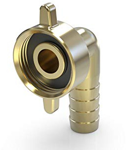 ABA Beul 55015.104.2 Elbow Fitting with Wing Nut, Brass