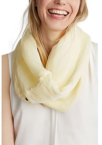 Esprit Accessoires Damen 040EA1Q305 Mode-Schal, Gelb, Einheitsgröße