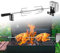 ACXIN Kit de tournebroche en acier inoxydable de 107 cm avec moteur avec aiguilles à viande, rôtissoire électrique, grille de cuisson avec 2 fourchettes à viande, pour camping, fête, jardin,