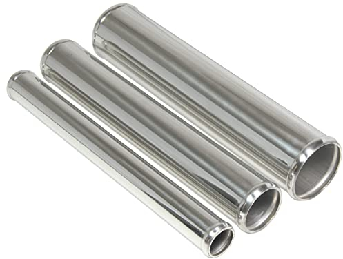 2 Stück 30cm Edelstahl-Rohr AD-Ø 54mm poliert & gebördelt V2A rostfrei Edelstahlrohr | Auswahl 1-10 Stück & 6-200 mm Außen-Durchmesser | Schlauch Verbinder Rohr Kfz Motor LLK Kühler Metall | Premium
