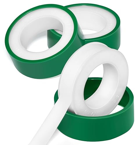 XEHAHOSH 3 Rollen Klempner-Klebeband, Teflonband, Temperaturbereich -374 bis 536 Grad F, hohe Dichte 0,45 g/cm, Klempner-Klemmband, Wasserrohr-Dichtungsband, Klebeband