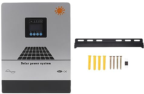 Onduleur Solaire 5KW, Onduleur de Chargeur Hybride Solaire avec Contrôleur MPPT intégré, Accessoire de Système D'énergie Solaire pour Système Hors Réseau