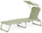 Park Alley Sonnenliege klappbar - Gartenliege wetterfest, Liegestuhl klappbar mit Sonnenschirm - hochwertiger Aluminium Rahmen - Outdoor Liegestuhl für Balkon & Garten - Belastbar bis 100kg