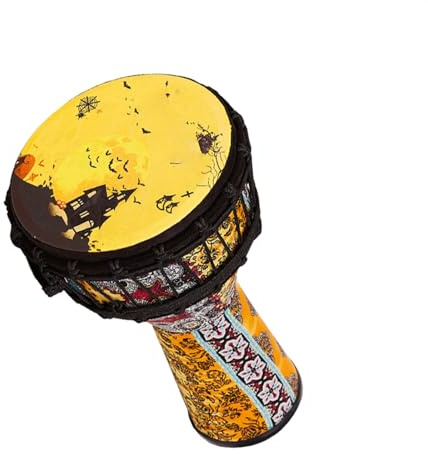 Kleines 12-Zoll-PVC-African-Drum-Handtrommelinstrument Für Erwachsene Mit Taschen Und Riemen Afrikanische Trommel Instrument (Color : C)